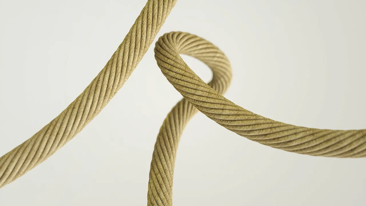 Deux cordages qui se croisent et se retiennent l'un l'autre
